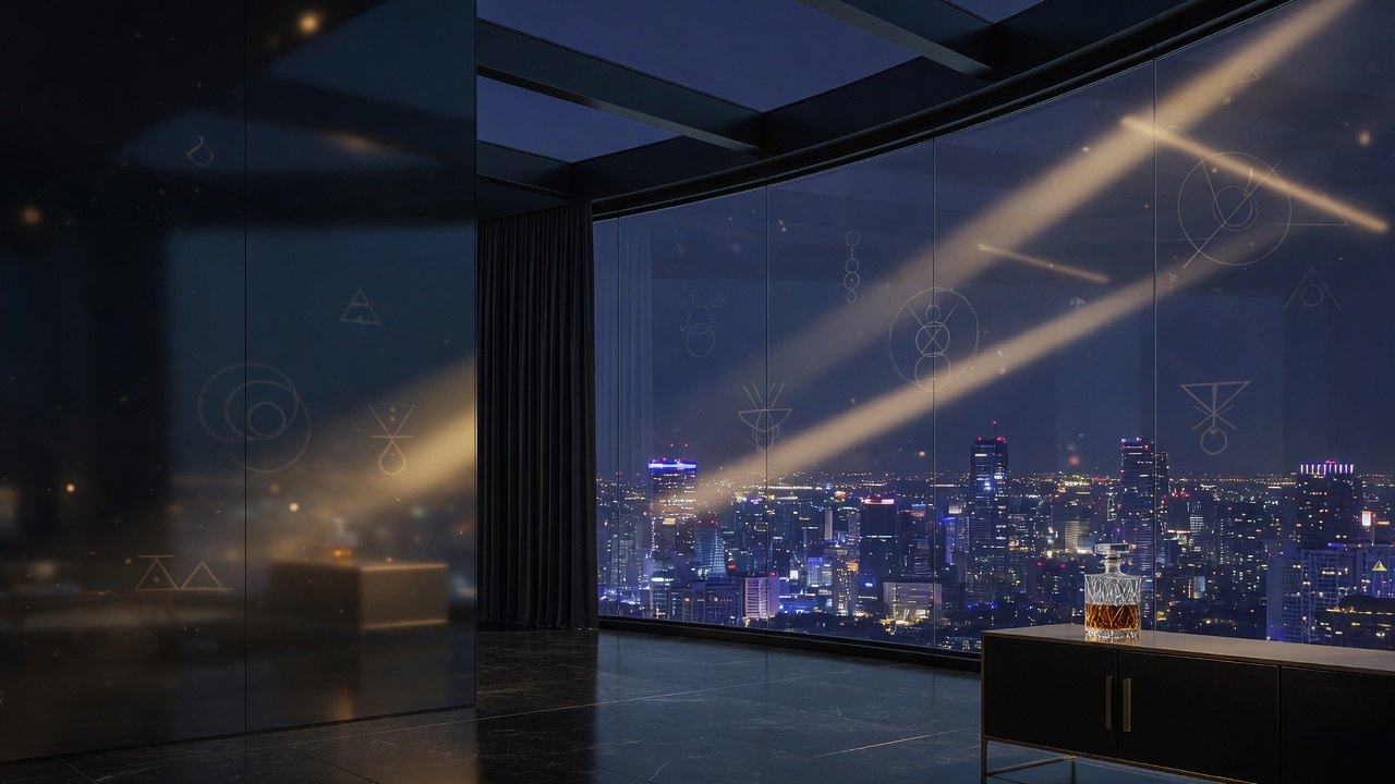Premium agent intelligence network with golden accents